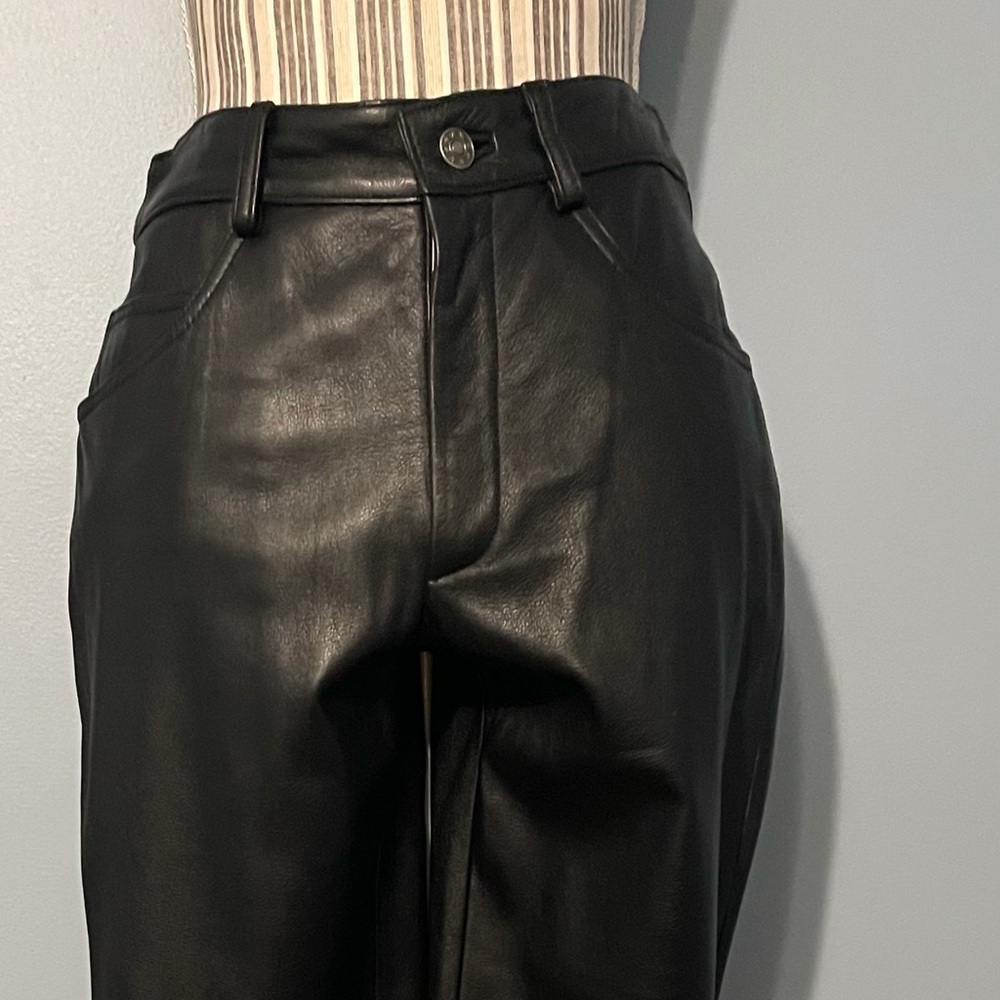 Ladies leather (jean design) pants